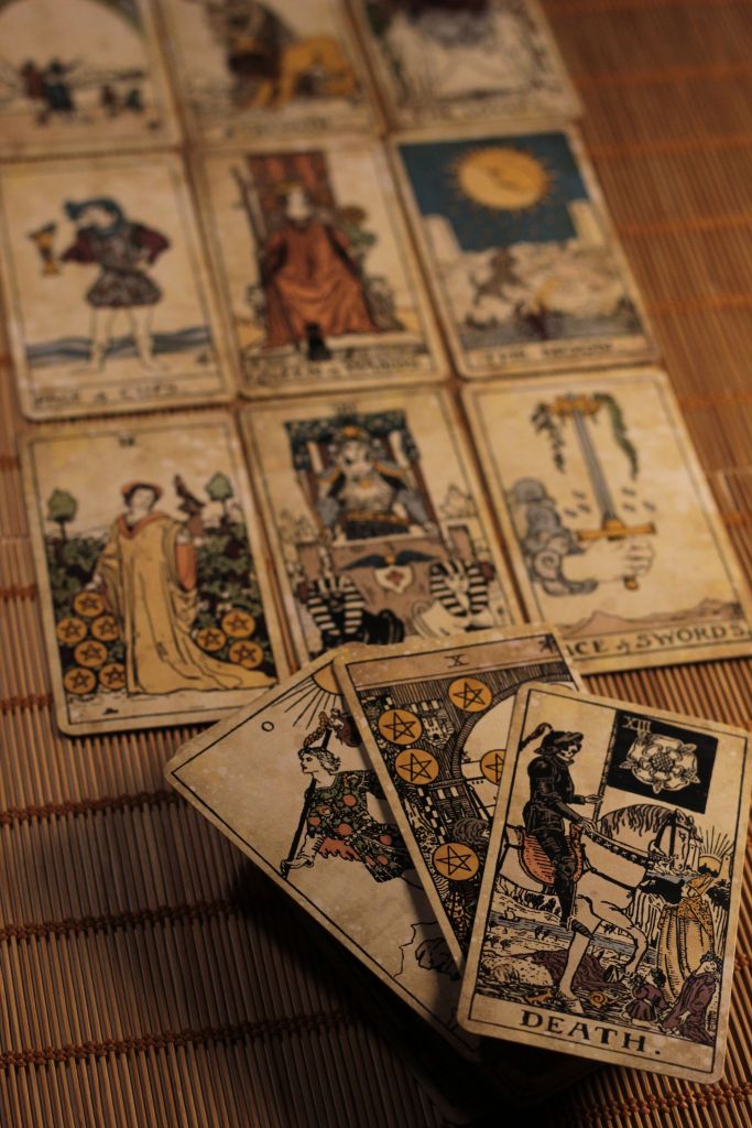 Ausgelegte Tarotkarten